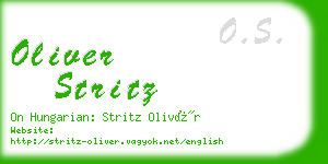 oliver stritz business card